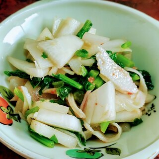 かぶとカニカマのめんつゆ醤油和え